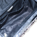 CHANEL Paris New York Line Chain Vanity Bag Tweed Gray Silver CC Auth 196581M-11
