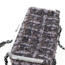 CHANEL Paris New York Line Chain Vanity Bag Tweed Gray Silver CC Auth 196581M-7