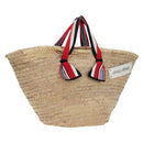 Miu Miu Straw Bag Hand Bag Raffia Beige Gold Auth 196583M-1