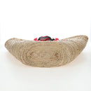 Miu Miu Straw Bag Hand Bag Raffia Beige Gold Auth 196583M-12