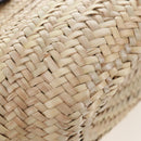 Miu Miu Straw Bag Hand Bag Raffia Beige Gold Auth 196583M-15