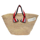 Miu Miu Straw Bag Hand Bag Raffia Beige Gold Auth 196583M-2