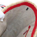 Miu Miu Straw Bag Hand Bag Raffia Beige Gold Auth 196583M-23