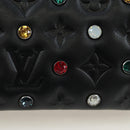 LOUIS VUITTON Monogram Emboss Kussan BB Shoulder Bag Black M22429 Auth 196585V-21
