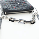 LOUIS VUITTON Monogram Emboss Kussan BB Shoulder Bag Black M22429 Auth 196585V-7