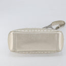 PRADA Diagram Chain Shoulder Bag Leather Champagne Gold Auth 196586V-10