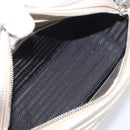 PRADA Diagram Chain Shoulder Bag Leather Champagne Gold Auth 196586V-18