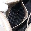 PRADA Diagram Chain Shoulder Bag Leather Champagne Gold Auth 196586V-23