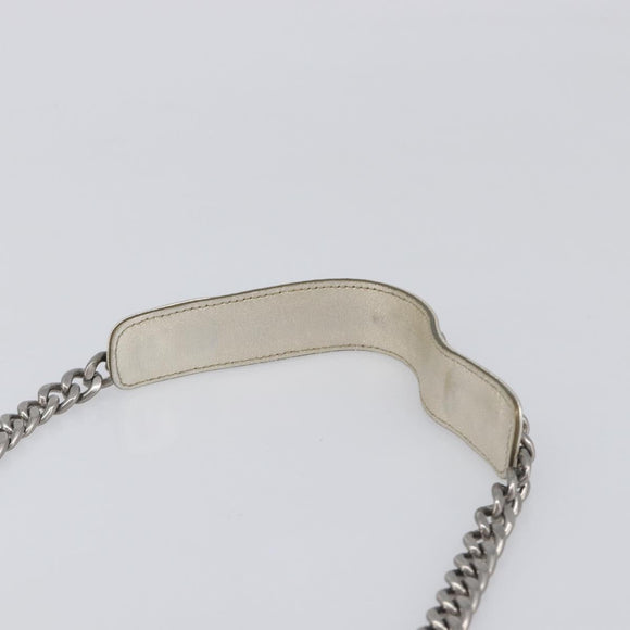 PRADA Diagram Chain Shoulder Bag Leather Champagne Gold Auth 196586V