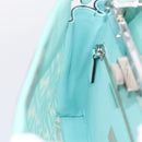 FENDI Zucca Canvas Peek A Boo Regular Bag Leather 2way Green Silver Auth 196588A-19