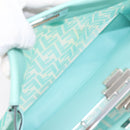 FENDI Zucca Canvas Peek A Boo Regular Bag Leather 2way Green Silver Auth 196588A-22