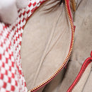 PRADA Shoulder Bag Leather White Red Auth 196589A-24