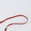PRADA Shoulder Bag Leather White Red Auth 196589A-8