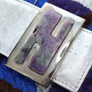 FENDI Mamma Baguette Shoulder Bag Canvas Blue Silver Auth 196591V-20