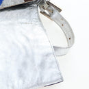 FENDI Mamma Baguette Shoulder Bag Canvas Blue Silver Auth 196591V-23