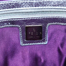 FENDI Mamma Baguette Shoulder Bag Canvas Blue Silver Auth 196591V-25