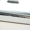 PRADA Chain Shoulder Bag Patent leather Silver Auth 196592M-15