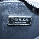 PRADA Chain Shoulder Bag Patent leather Silver Auth 196592M-19