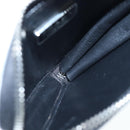 PRADA Chain Shoulder Bag Patent leather Silver Auth 196592M-10