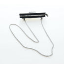 PRADA Chain Shoulder Bag Patent leather Silver Auth 196592M-7