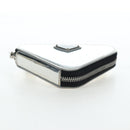 PRADA Chain Shoulder Bag Patent leather Silver Auth 196592M-5