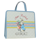 GUCCI GG Supreme Children's PVC Peter Rabbit White Blue 605614 Auth 196593SAM-1