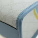 GUCCI GG Supreme Children's PVC Peter Rabbit White Blue 605614 Auth 196593SAM-17