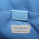 GUCCI GG Supreme Children's PVC Peter Rabbit White Blue 605614 Auth 196593SAM-21