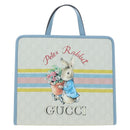 GUCCI GG Supreme Children's PVC Peter Rabbit White Blue 605614 Auth 196593SAM-13