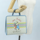GUCCI GG Supreme Children's PVC Peter Rabbit White Blue 605614 Auth 196593SAM-25