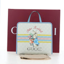 GUCCI GG Supreme Children's PVC Peter Rabbit White Blue 605614 Auth 196593SAM-12
