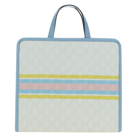 GUCCI GG Supreme Children's PVC Peter Rabbit White Blue 605614 Auth 196593SAM