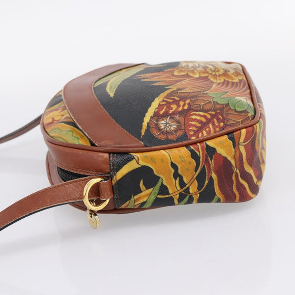 Salvatore Ferragamo Pouch Shoulder Bag PVC Leather 2 Set Brown Auth 196602