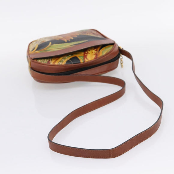 Salvatore Ferragamo Pouch Shoulder Bag PVC Leather 2 Set Brown Auth 196602