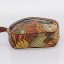 Salvatore Ferragamo Pouch Shoulder Bag PVC Leather 2 Set Brown Auth 196602-14