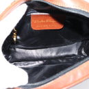 Salvatore Ferragamo Pouch Shoulder Bag PVC Leather 2 Set Brown Auth 196602-16