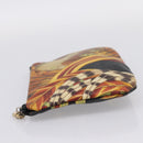 Salvatore Ferragamo Pouch Shoulder Bag PVC Leather 2 Set Brown Auth 196602-19