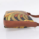 Salvatore Ferragamo Pouch Shoulder Bag PVC Leather 2 Set Brown Auth 196602-4