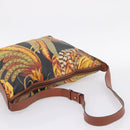 Salvatore Ferragamo Pouch Shoulder Bag PVC Leather 2 Set Brown Auth 196602-5