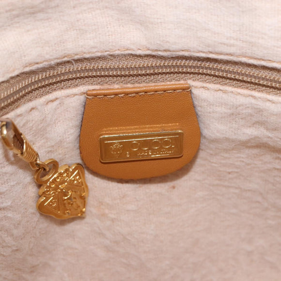GUCCI Micro GG Supreme Shoulder Bag PVC Beige Gold 007 084 0094 Auth 196603