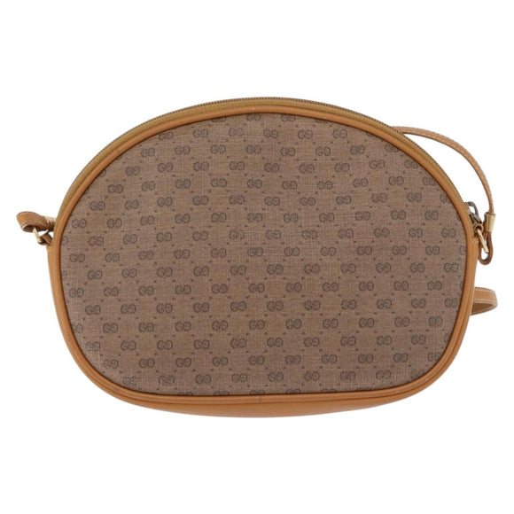 GUCCI Micro GG Supreme Shoulder Bag PVC Beige Gold 007 084 0094 Auth 196603