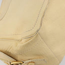 CELINE Boogie Bag Leather Beige Gold Auth 196610-16
