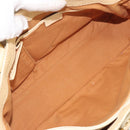 CELINE Boogie Bag Leather Beige Gold Auth 196610-11