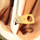 CELINE Boogie Bag Leather Beige Gold Auth 196610-23