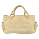 CELINE Boogie Bag Leather Beige Gold Auth 196610-2