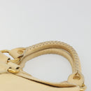 CELINE Boogie Bag Leather Beige Gold Auth 196610-8