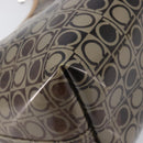 Salvatore Ferragamo Shoulder Bag Vinyl Beige Silver Auth 196611A-13