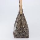 Salvatore Ferragamo Shoulder Bag Vinyl Beige Silver Auth 196611A-4