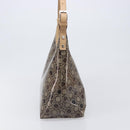 Salvatore Ferragamo Shoulder Bag Vinyl Beige Silver Auth 196611A-5