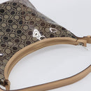 Salvatore Ferragamo Shoulder Bag Vinyl Beige Silver Auth 196611A-6
